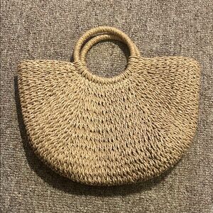 NWOT Boho Natural Woven Handbag